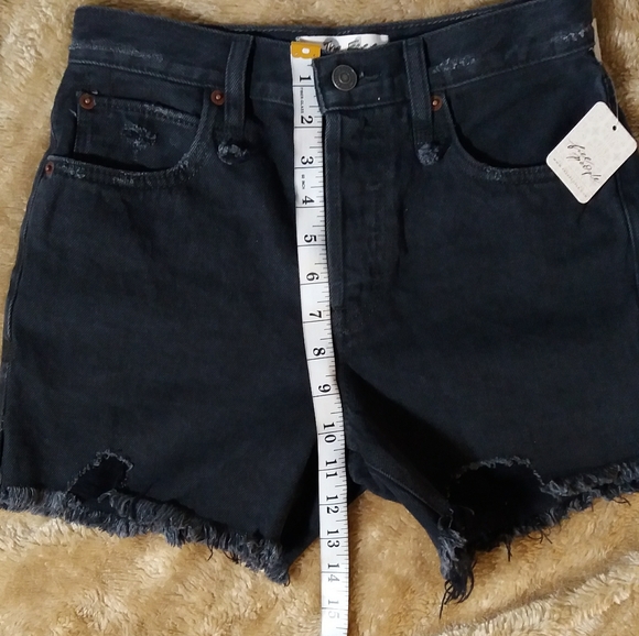 We the Free Washed Black Cut Off Shorts - Picture 6 of 8